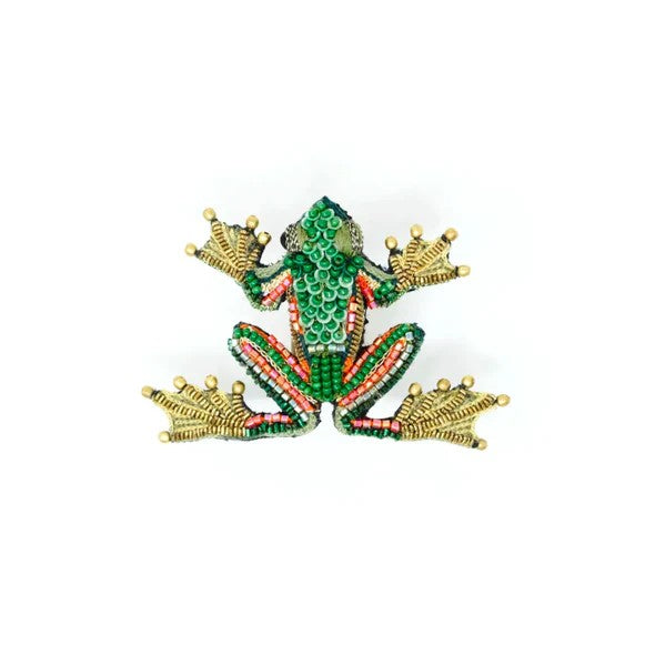 Brooch Green Frog