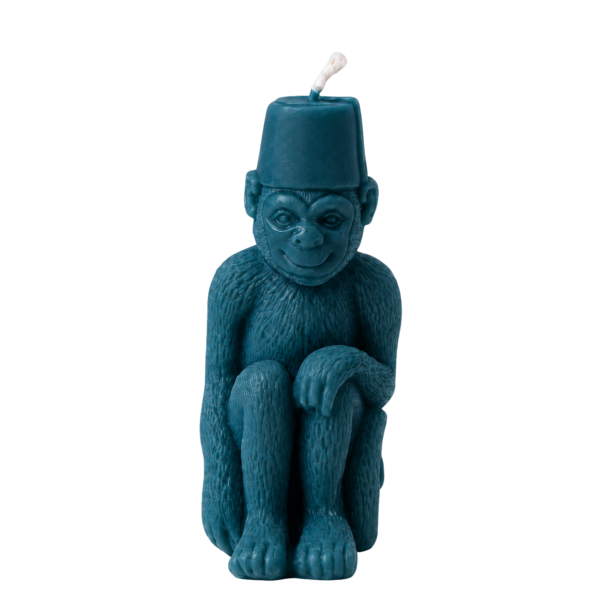 Monkey with a Fez Beeswax Candle: Peacock