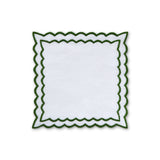 Cocktail Napkins Green Scallop