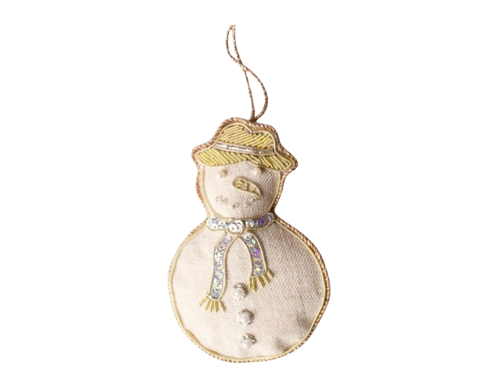 Katie Linen Snowman Ornament