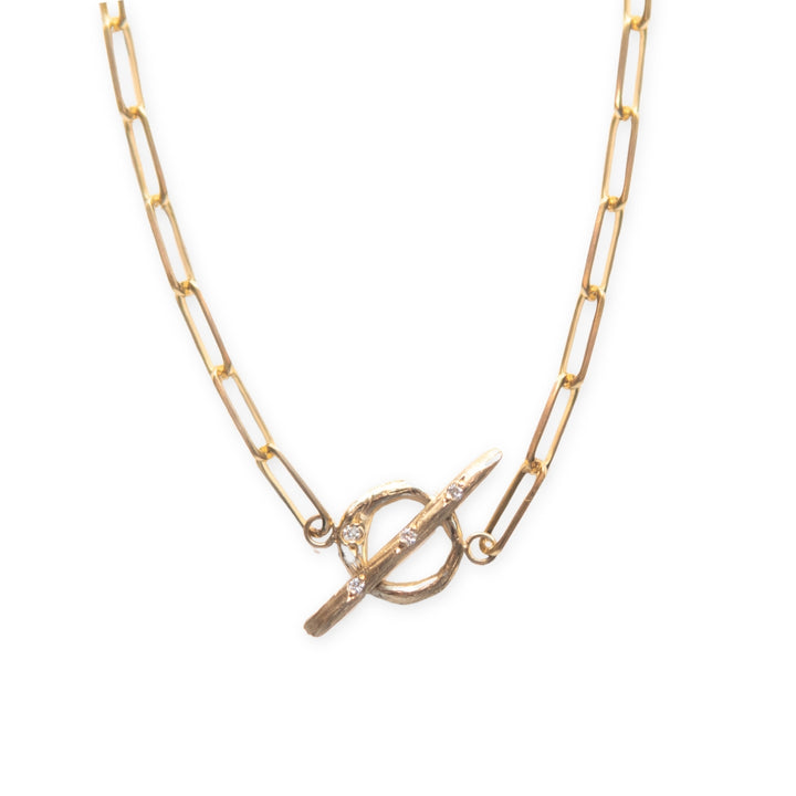 Toggle Paperclip Chain Necklace