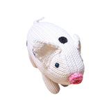 Knitted Spring Baby Pig Rattle Toy