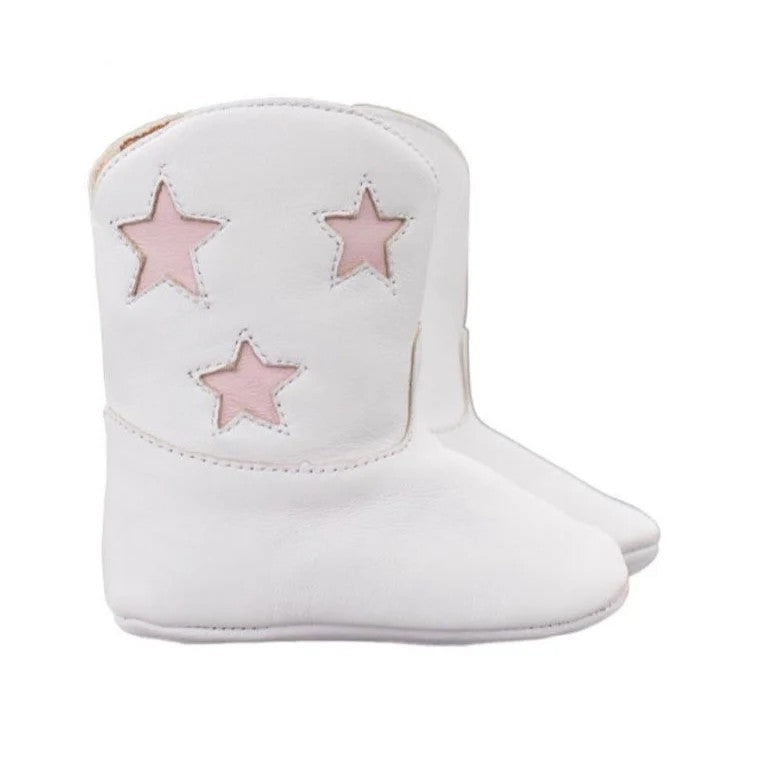 Baby Boots Pink Stars