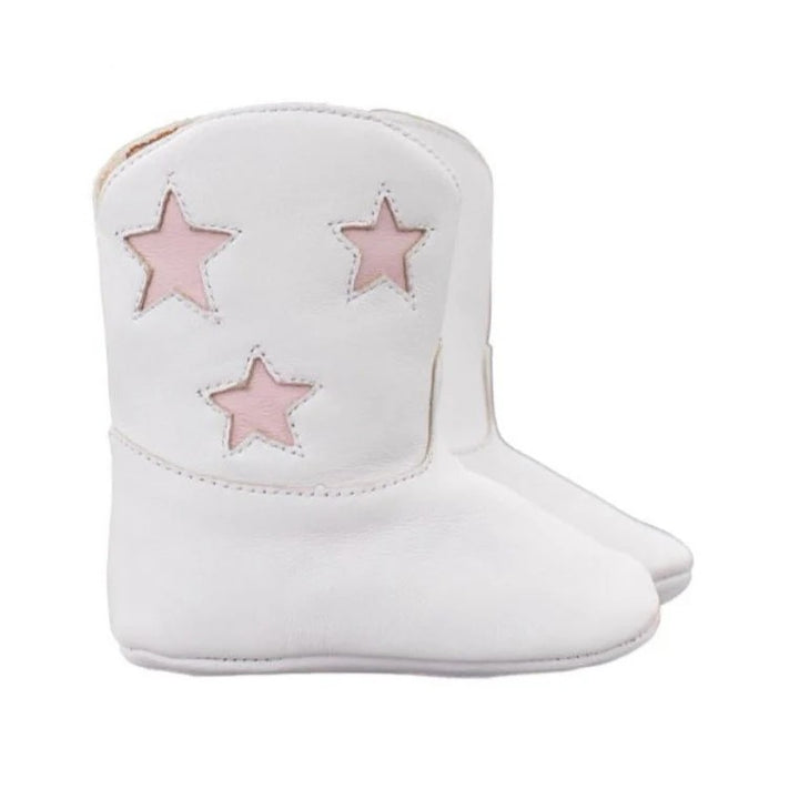 Baby Boots Pink Stars