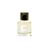 The Tiny Finch Trudon Absolu perfume in a clear glass bottle with a dark green ribbed cap and white label.