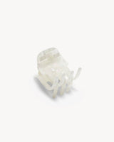 Mini Hair Clip Opalite Shell Checker