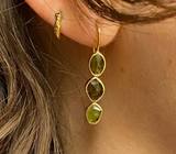 Amber Green Tourmaline Earrings