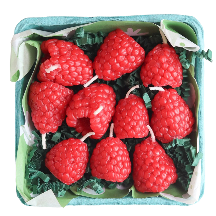 Beeswax Candles Raspberry Set of 10