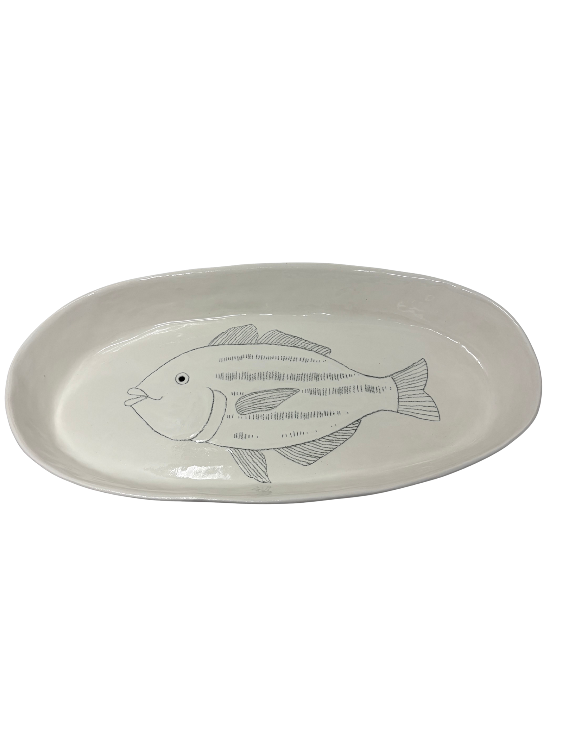 Large Oval Platter Fish 1