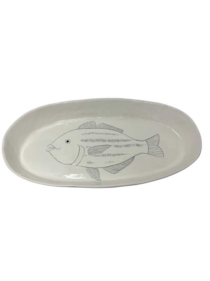 Large Oval Platter Fish 1