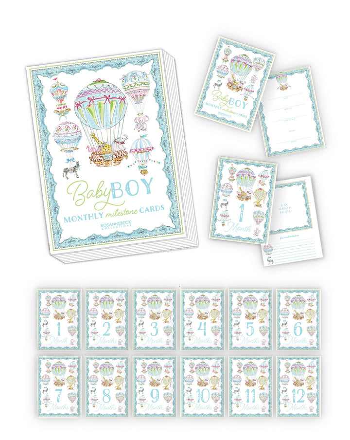 Baby Milestone Cards Hot Air Balloons