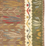 Wild Wheat Green Kilim Rug