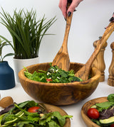 Natural Olive Family Salad Bowl 10"