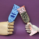 Wine Glass Bookmark Heritage Blue
