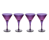 Prism Purple Martini Glasses Set of 4