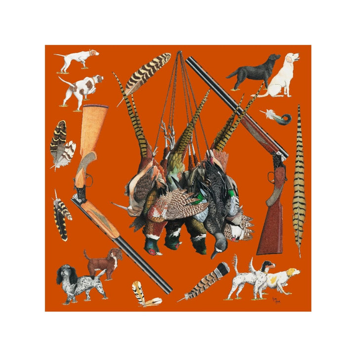 Kerr Chief Scarf Cashmere Hunting Dog Covey