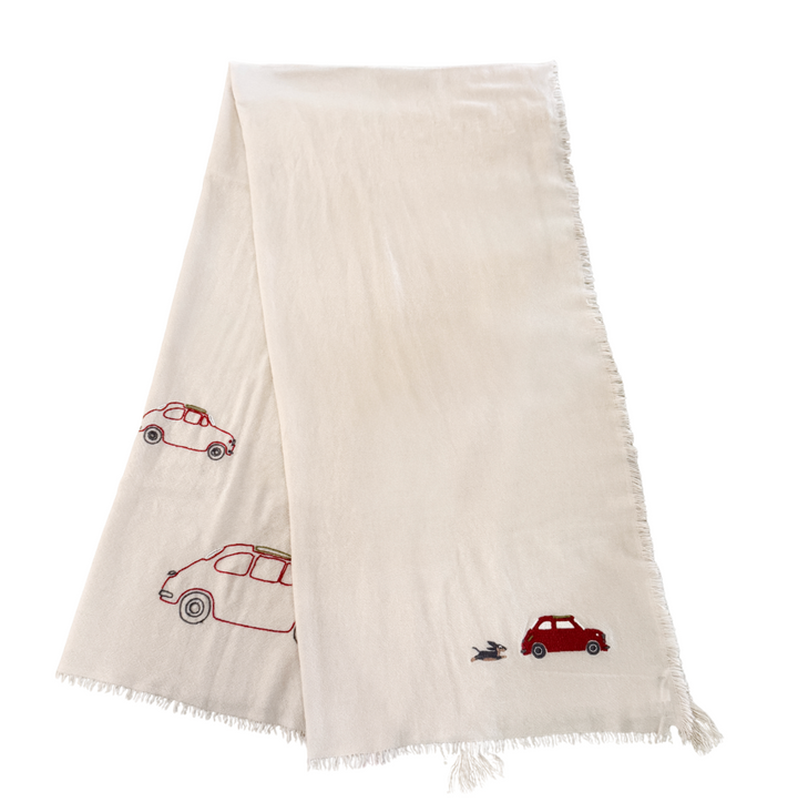 Shawl Fiat 500 White Sand