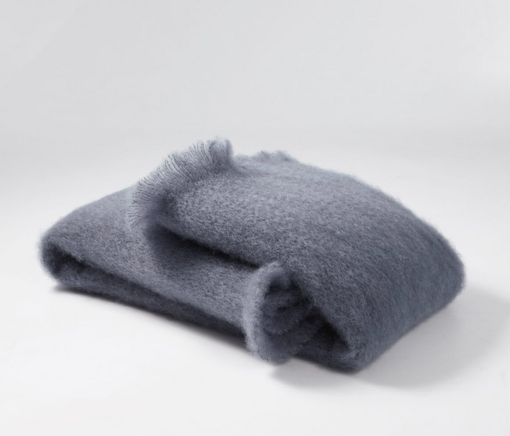 Mohair Throw Cornflower