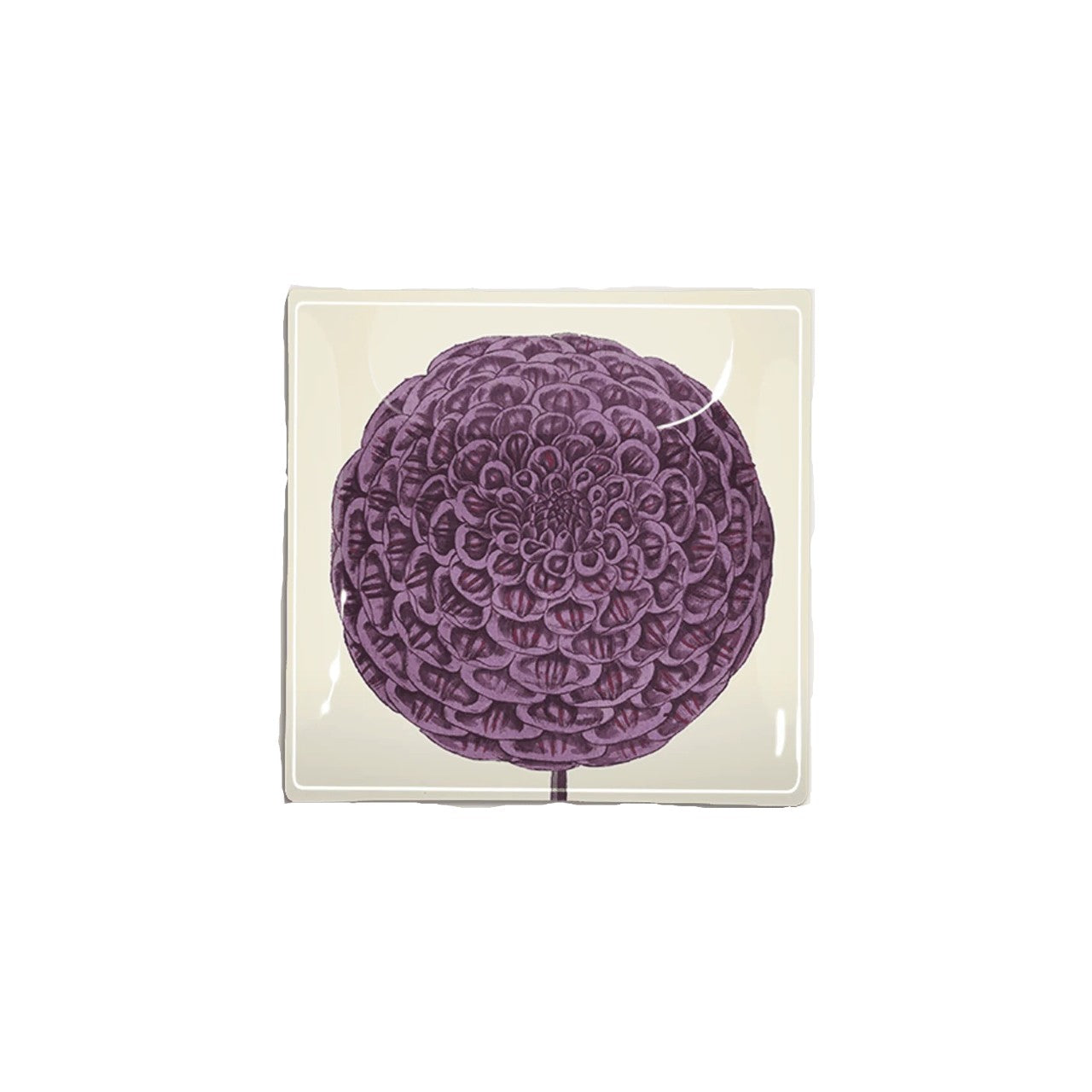 Decoupage Tray Purple Dahlia