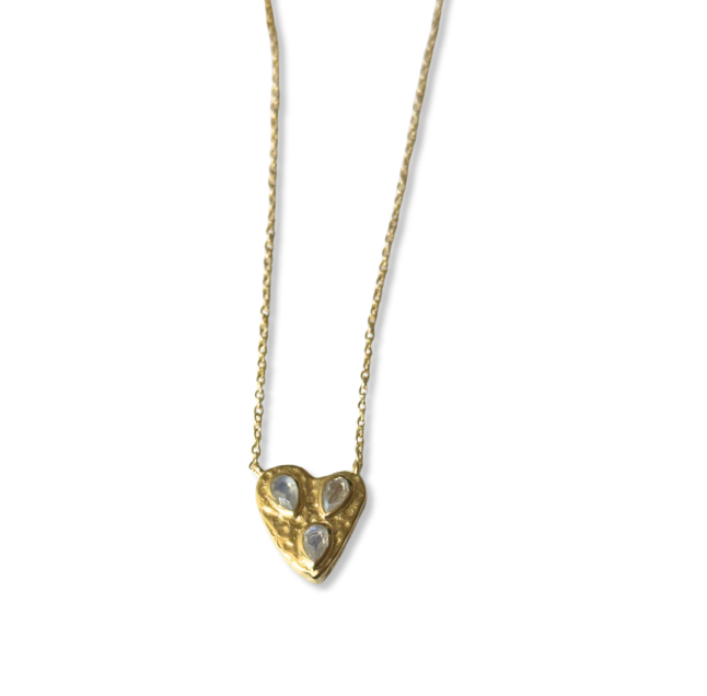 Moonstone Heart Necklace