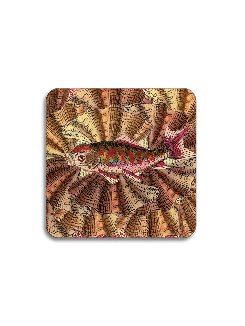 Coaster Set of 4 Fish