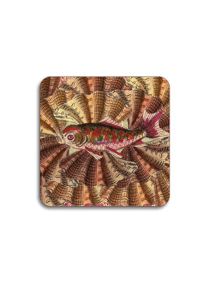 Coaster Set of 4 Fish