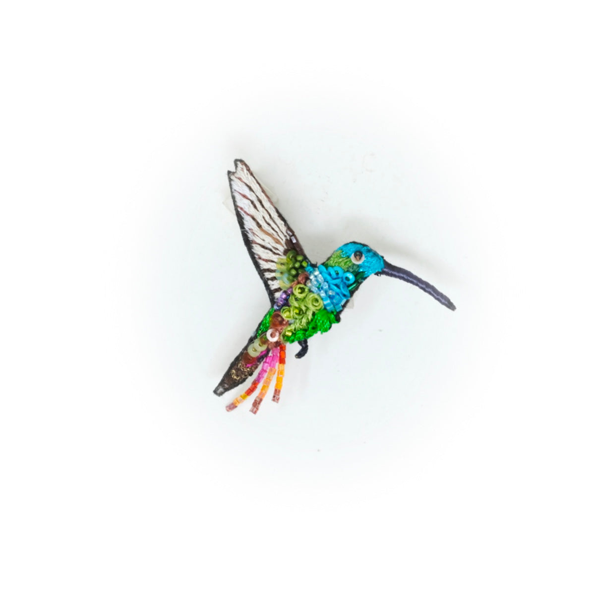Brooch Emerald Hummingbird
