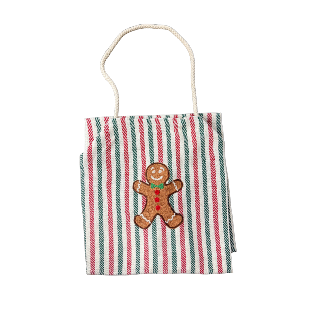 Embroidered Apron Gingerbread Red