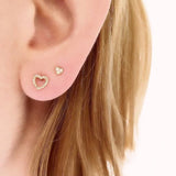 Liven Open Heart Posts White Gold
