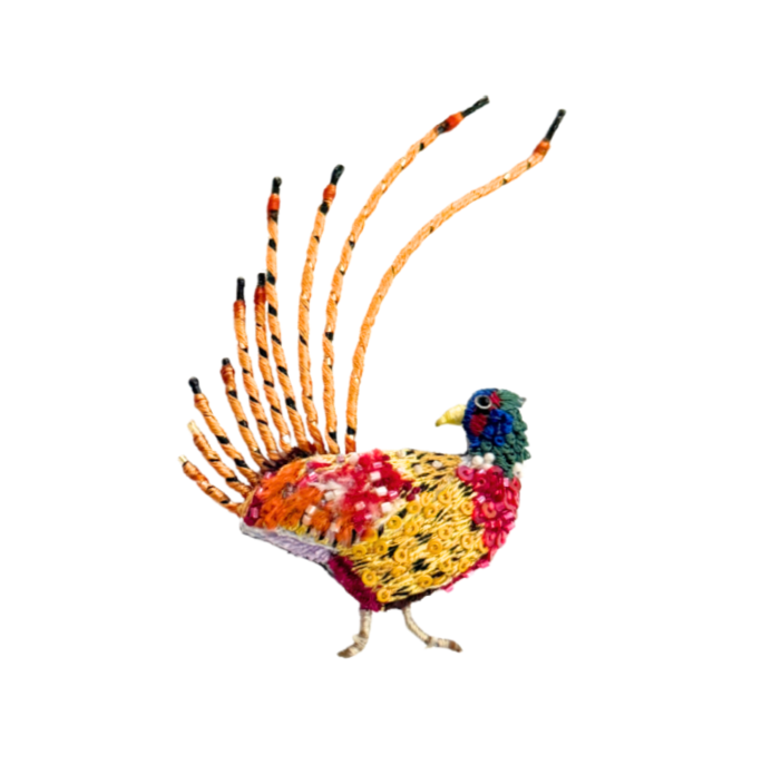 Brooch Ring Necked Pheasant