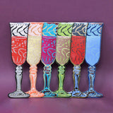 Wine Glass Bookmark Apple Green