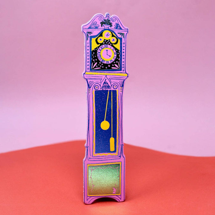Clock Bookmark Hot Pink