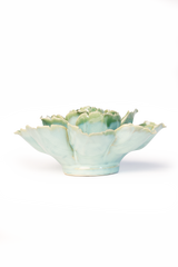 Milk Teal Ceramic Camellia