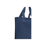 Storm Blue Canvas Zipped Tote
