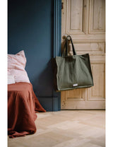 Canvas Tote in Capre Green
