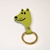 Key Chain Dog Acid Green