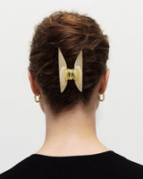 Midi Hair Clip White Shell