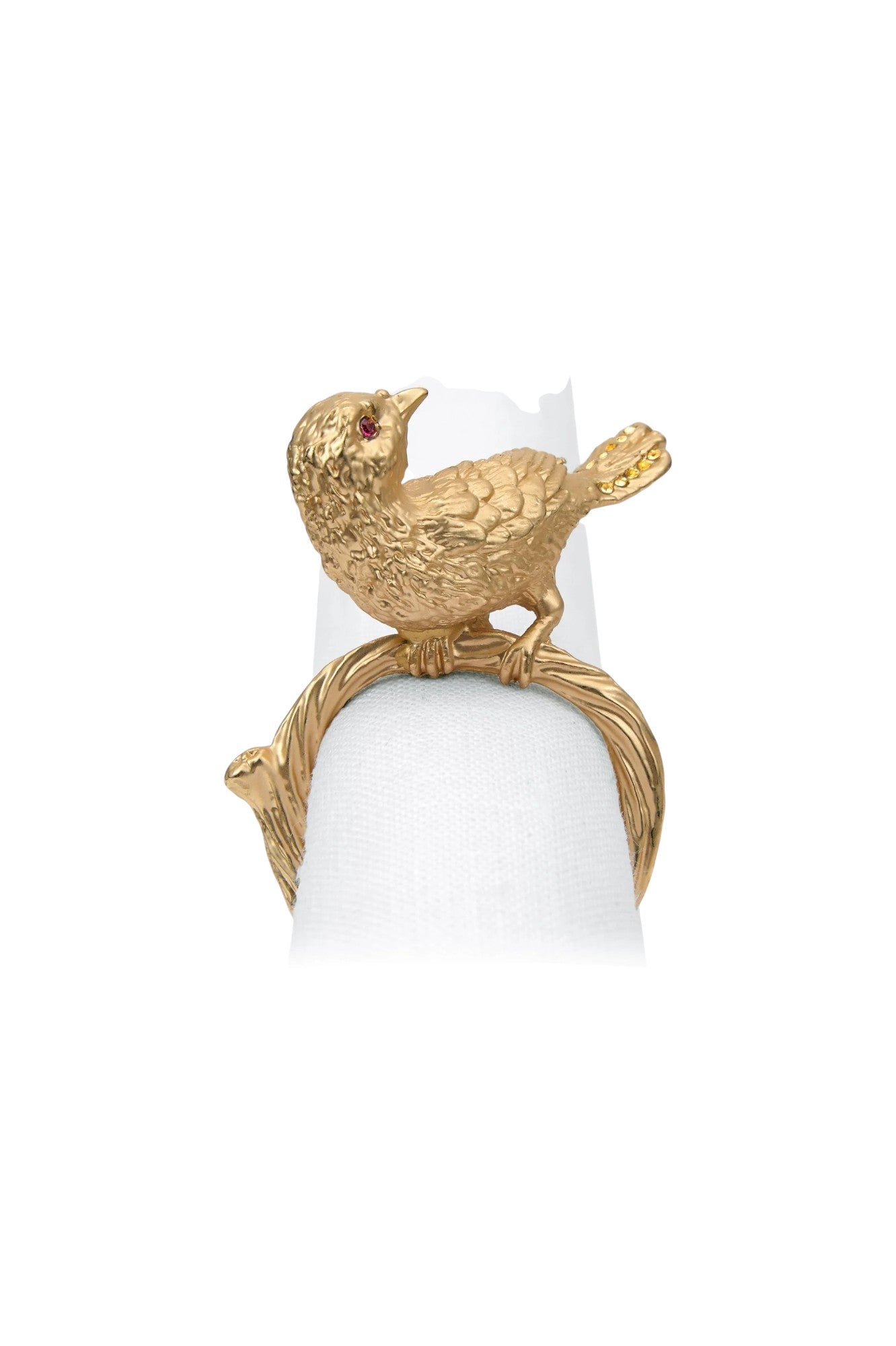Bird W/ Crystals Napkin Rings