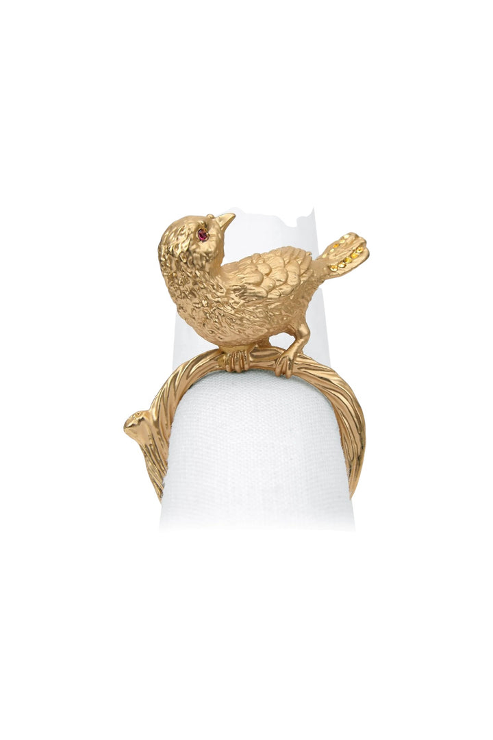 Bird W/ Crystals Napkin Rings