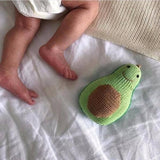 Knitted Avocado Rattle Toy