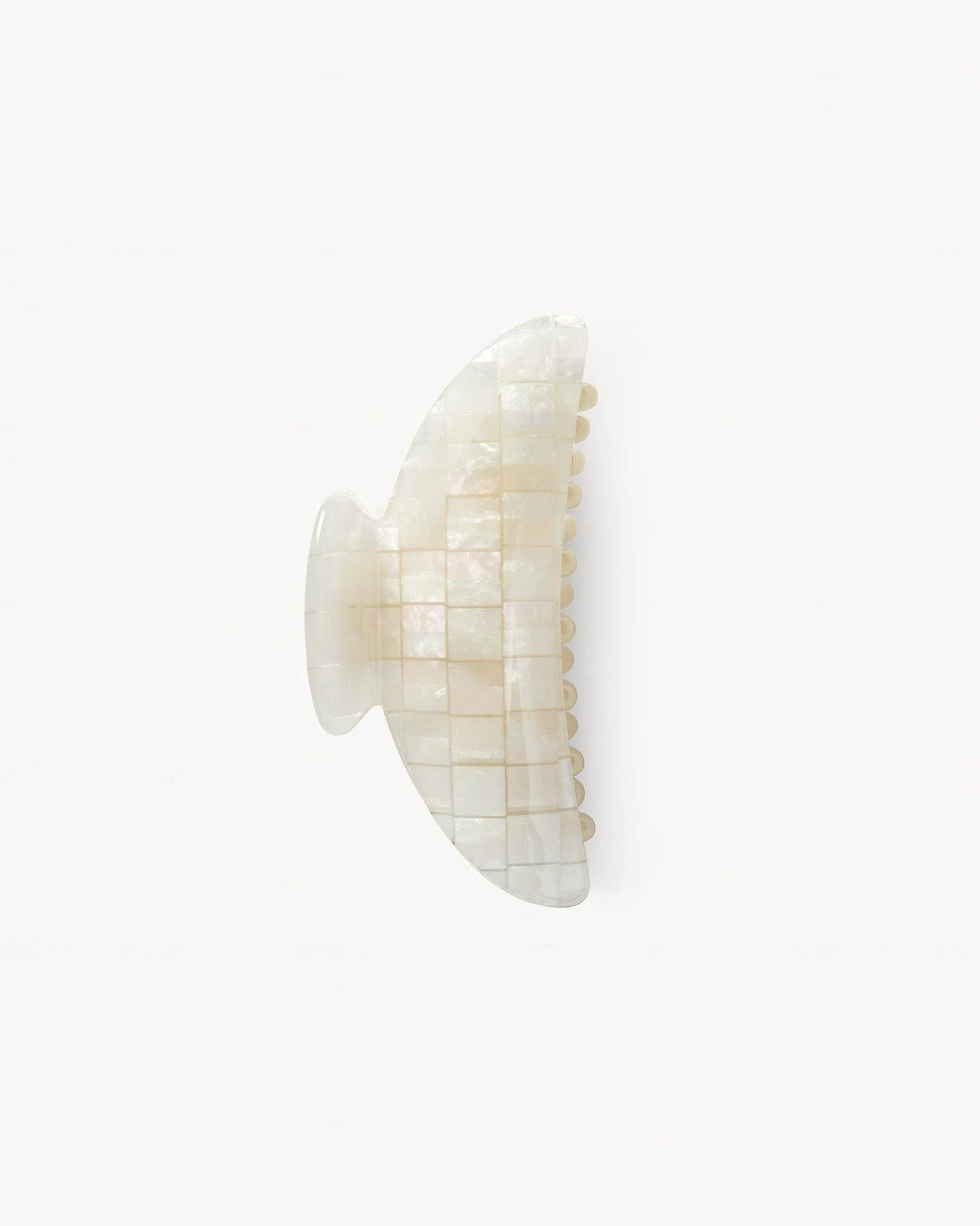 Midi Hair Clip Opalite Shell Checker
