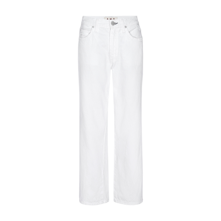 The Tiny Finch Billie Alabaster white cropped wide-leg jeans with mid-rise fit and subtle distressing.