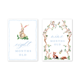 Baby Milestone Cards Woodland Blue