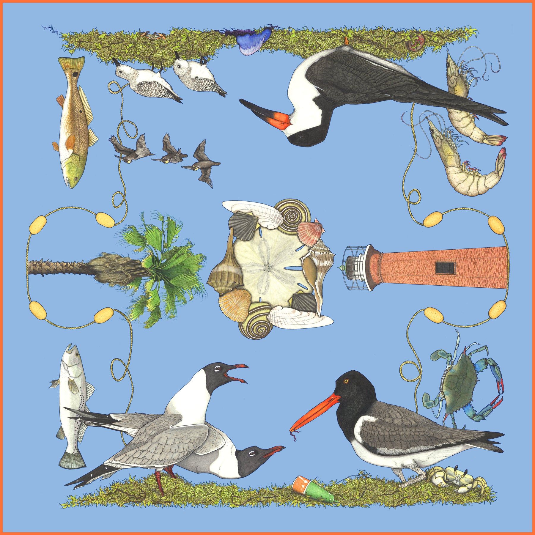 Kerr Chief Scarf Kingfisher