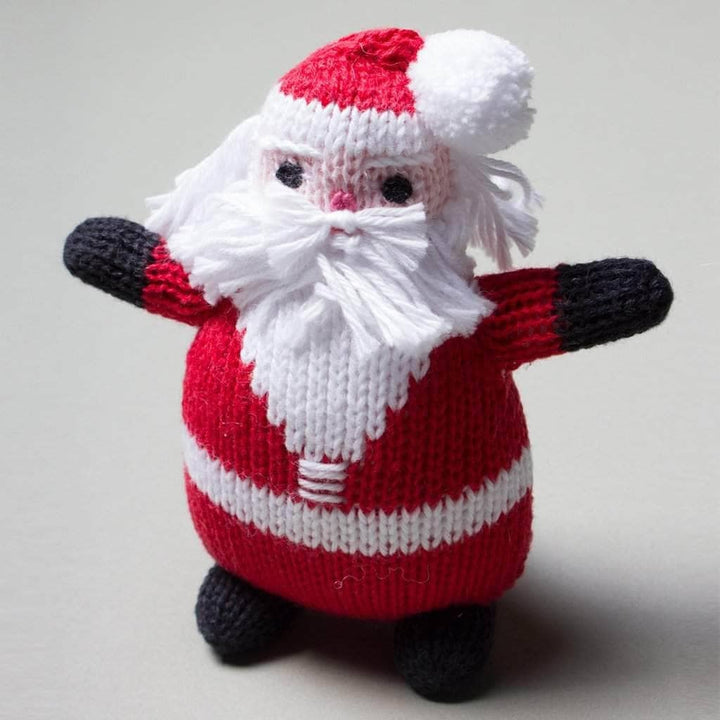 Knitted Santa Rattle Toy