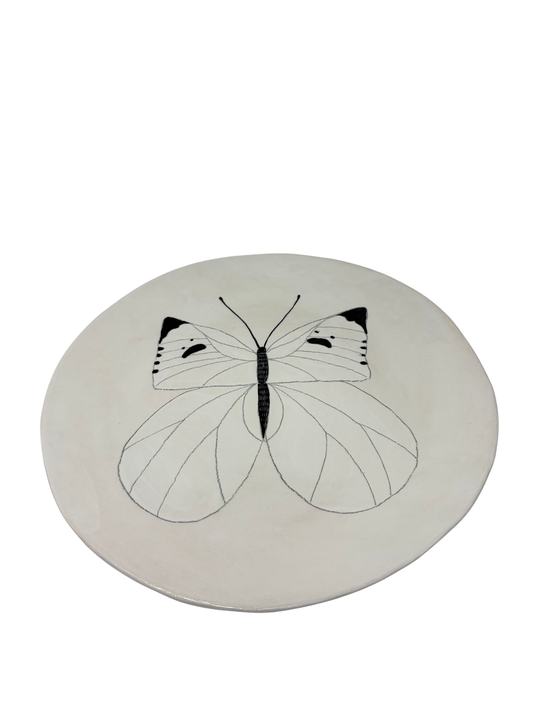 New Large Round Platter Butterfly 4