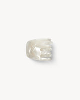 Mini Hair Clip White Shell