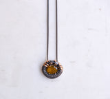 Large Citrine Oval Necklace