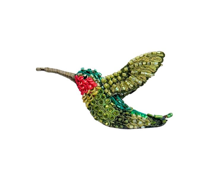 Brooch Ruby Hummingbird