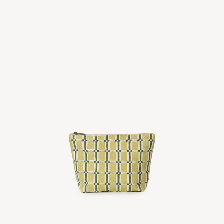 Moss Check Waterproof Pouch Large